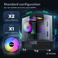 thumbnail image 4 of Funda para PC Okinos Aqua 3 Micro ATX con 3 ventiladores ARGB de 120 mm y 3 pines, 4 of 9