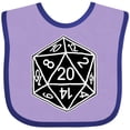 thumbnail image 3 of Inktastic 20 Sided Black Dice Boys or Girls Baby Bib, 3 of 4