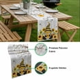 thumbnail image 5 of Gnomes Sunflower Table Runner - 120 Inch Long, Kitchen Dining Table Runner Dresser Scarves, Bees Branches Floral Wooden Farmhouse Decor for Coffee Tables Wedding Party Banquet, 5 of 8