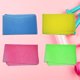 thumbnail image 5 of 4 piezas de baño exfoliante toalla de baño frotamiento restregador tela de lavado de nylon en colores surtidos (amarillo, verde, azul y rosa), 5 of 5