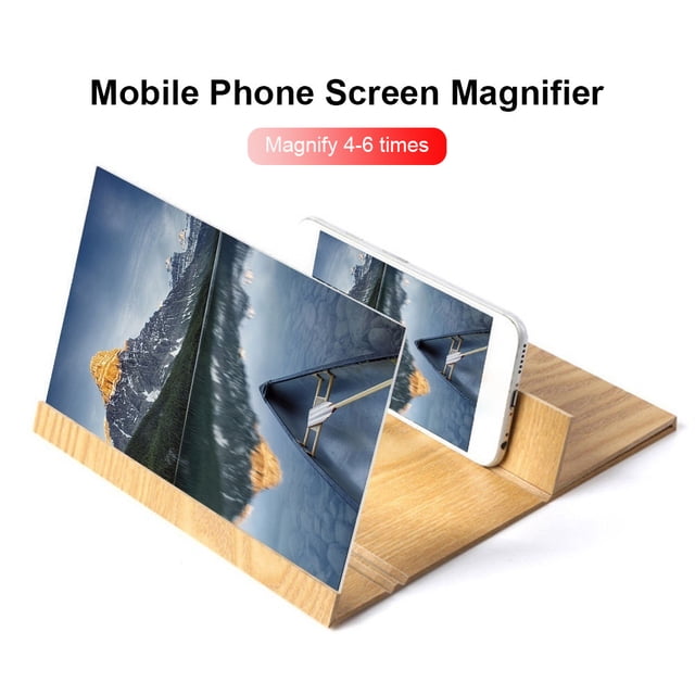 Becaristey 12-inch 3D Mobile Phone Screen Magnifier HD Video for Amplifier Screen Magnifier HD for Smartphone Stand Enlarge