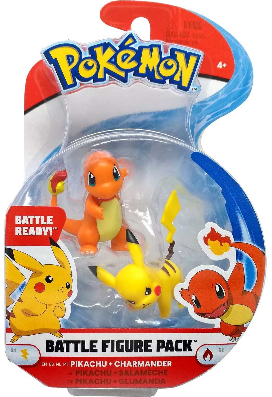Pokémon 2" & 3" Pikachu & Charmander Figure Pack