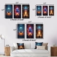 thumbnail image 4 of Designart "Space Meditation Inner Light Connection I" Robot Framed Wall Art Set Of 3 - Blue Modern Frame Gallery Wall Set For Home Decor, 4 of 6