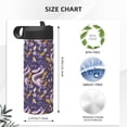 thumbnail image 4 of Sikiie Snake And Floral Print 18OZ Insulated Straw Cup, Portable Leak-proof Sports Water Bottle, Stainless Steel Water Cup Suitable for Home and Outdoor, 4 of 8