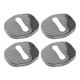 thumbnail image 4 of 4 piezas de acero inoxidable para de puerta de coche, cubierta protectora de hebilla, accesorio de protección, Interior de Metal para color de grano de carbono Macarena Cubiertas de cerradura de puerta de coche, 4 of 8