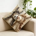 thumbnail image 4 of Cute Embroidered Floral 18x18 Inch Square Throw Pillow Cover, Plush Velvet Soft Decorative Pillowcase for Sofa Couch Bedroom Living Room Home Decor, 4 of 5