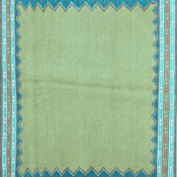 Ahgly Company Indoor Square Abstract Light Blue Contemporary Area Rugs, 8' Square
