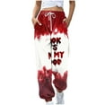 thumbnail image 2 of WXLWZYWL Womens Halloween Sweatpants Graphic Print Pants Drawstring Waist Joggers Casual Lounge Pants Athletic Workout Pants, 2 of 5