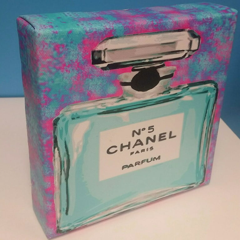 Chanel Cotton Candy Pop Art 6x6 Mini CANVAS Gallery Wrap can HANG