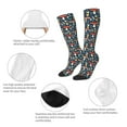 thumbnail image 6 of Haiem Colorful Mushrooms Socks, Funny Novelty Crazy Design Cotton Socks Sports Socks Knee High Socks For Men, Women,1Pairs - Gift For Working Friends, 6 of 9