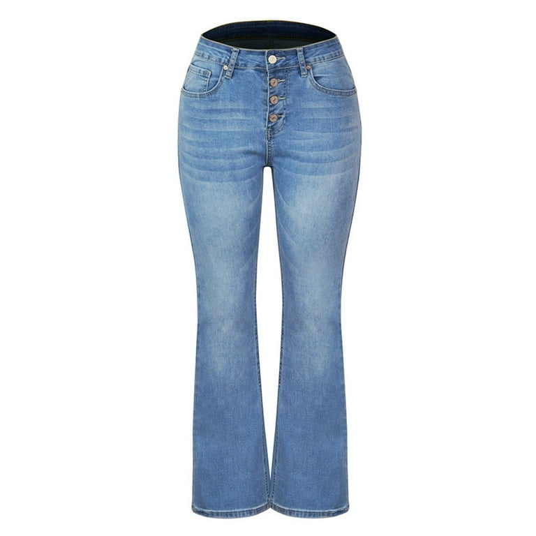 Single Button Denim Pants High Waisted Slim Stretchy Jeans Single Button Denim Pants High Waisted Slim Stretchy Jeans