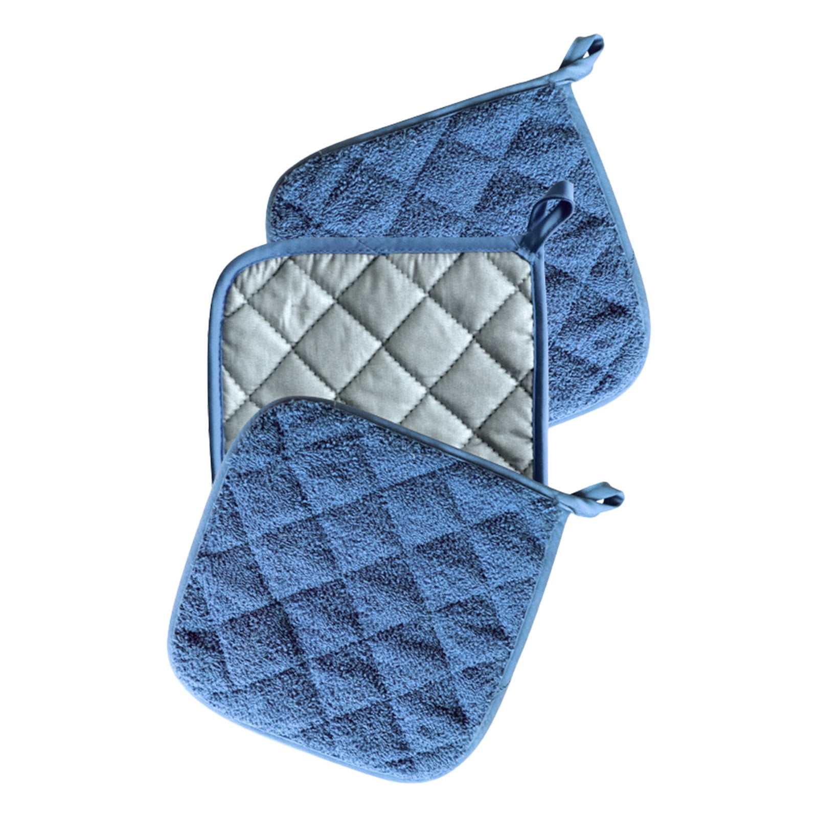 Hastings Home Pot Holder Set, 2 Piece Oversized Heat Resistant Quilted Cotton  Pot Holders By Hastings Home (Blue) - Durable, Easy Storage, Firm Grip in  the Kitchen Towels department at