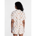 thumbnail image 3 of Halloween Women's Notched Top and Shorts Pajama Set from Way to Celebrate, 2-Piece, Sizes XS-3X, 3 of 5