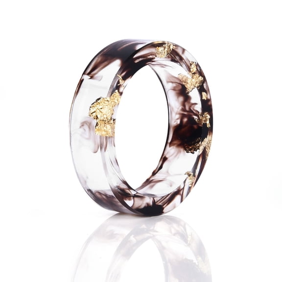 Dried Flower Resin Ring Epoxy Gemstone Jewelry For Women Handmade Fashion Accessory Durable Timeless Art Craft