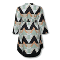thumbnail image 3 of Robe Pré-Automne à Manches Longues pour Femmes Imprimé Vague Bureau de Vacances Slim Fitting Midi Robe, 3 of 6