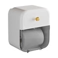 thumbnail image 3 of Bathroom Wall Mounted Non-punch Toilet Paper Dispenser Box Roll Box Storage Shelf Bathroom, 3 of 7