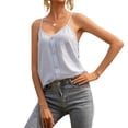 thumbnail image 2 of Chaleco de mujer Camiseta transpirable de color sólido Camiseta suelta de verano para niña, Azul claro, S Speravity AP001244-09, 2 of 7