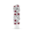thumbnail image 3 of ANGARA Natural Nature Inspired Round Ruby & Diamond Vine Ring in 14K White Gold for Women (Size-1.8mm) | July Birthstone, Birthday, Anniversary, Jewelry Gift for Women | Natural Ruby Ring, 3 of 9