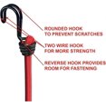 thumbnail image 3 of 3020EURDAT Expandable Strip Hooks [Expandable 2 Pack] [Reverse Hook] - Ideal for Carrying Items, Packing, Camping, Red, 60cm, 3 of 5