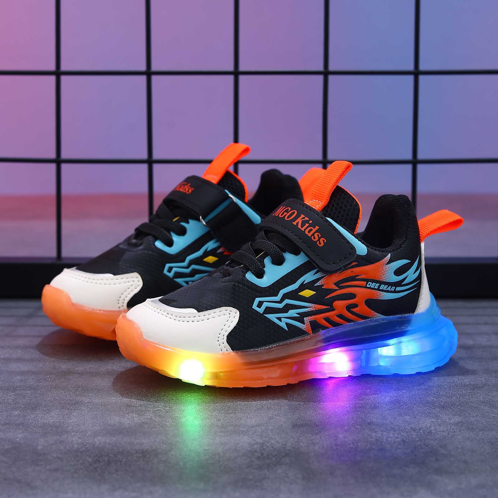 Light up Shoes Toddler Boys Flashing LED Tennis Sneakers Little Kids Luminous Walking Running Shoes