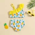 thumbnail image 4 of MZXELPRJD Athletic Swimsuit Pineapple Ruffles Swimsuit Kids Clothing Toddler Girls Two Bathing Suit Toddler Teen Bikini Bikinis for Teen Girls, 4 of 7