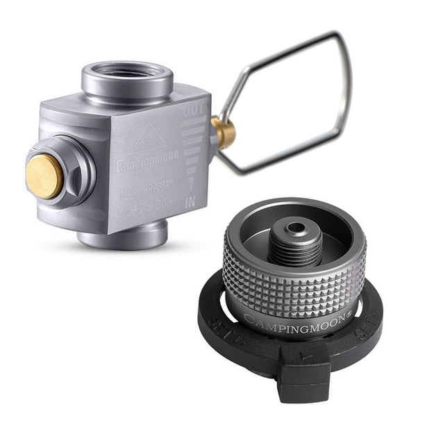 Adaptador Gas Saver Plus con adaptador de gas para acampar Mochilero Senderismo CAMPINGMOON Adaptador