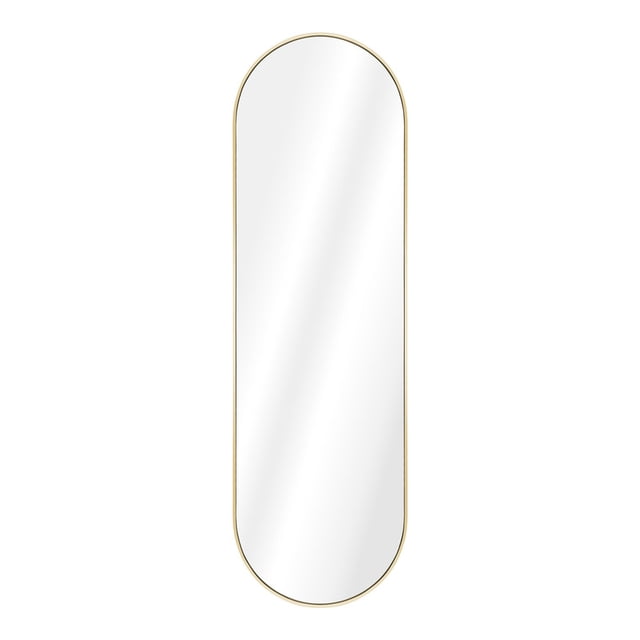 Espejo Hometrends Aluminio Cuerpo Entero Ovalado Dorado