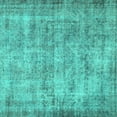 thumbnail image 1 of Ahgly Company Machine Washable Indoor Square Persian Turquoise Blue Traditional Area Rugs, 4' Square, 1 of 4