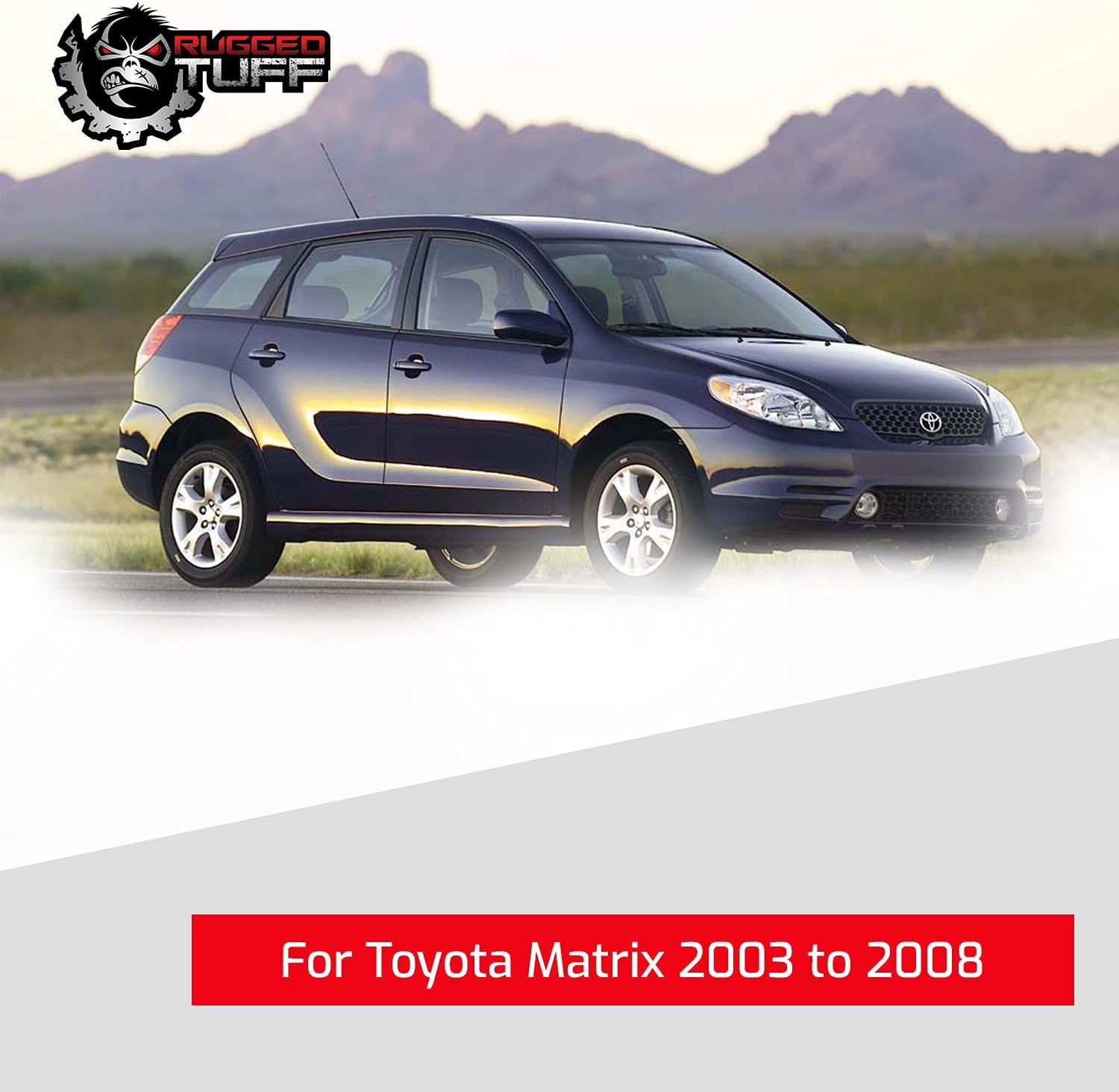 Rugged TUFF Driver Side Mirror Glass Replacement for 03-08 Toyota Corolla Matrix, 03-08 Toyota Pontiac Vibe (Non-Heat)