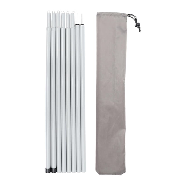 Bâche Réglable à 8 Sections pour Camping, Gris Blanc