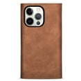 thumbnail image 6 of Nalacover for iPhone 13 Pro Wallet Case,360 Protection PU Leather and Soft TPU Magnetic Flip Folding Kickstand Card Slots Zipper Pocket Shockproof Cover with Crossbody Shoulder Strap.Brown, 6 of 13