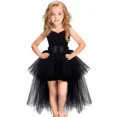thumbnail image 3 of Vestido con tutú de unicornio y diablo negro para niñas, escote en V, cola, ángel oscuro caído, disfraz de fiesta de carnaval, Halloween, para niñas de 1 a 14 años, 3 of 5