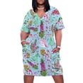 thumbnail image 1 of Vestido de flores nativas australianas para mujer estampado navideño vestido de bolsillo suelto ropa estética de noche de fiesta ropa, 1 of 6