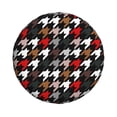 thumbnail image 2 of Easygdp Houndstooth Green Red Automobile Tire Dust Cover, 14-17in Spare Tire Cover Universal Fit for Trailer, Car, Truck, SUV, Jeep - 16 inch, 2 of 9