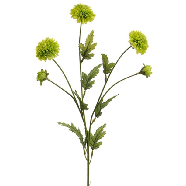 Club Pack of 24 Artificial Green PomPom Mum Silk Flower Sprays 28