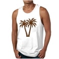 thumbnail image 2 of cllios Men's Hawaiian Graphic Tank Tops Tropical Print Crewneck Sleeveless Vacation Shirt Undershirts Palm Tree Hawaii Beach Top Workout Tank Top for Men, 2 of 5