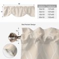 thumbnail image 6 of Tie Up Valance Curtain for Kitchen, Abstract Wave Stripes Beige Rod Pocket Short Curtains Adjustable Tie-Up Shade Valances, Geometric White Lines Art Window Treatment for Bathroom Living Room Bedroom, 6 of 9