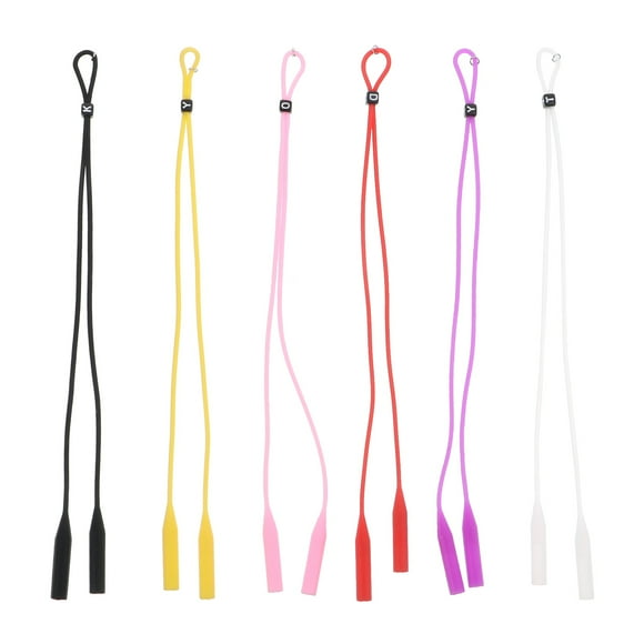 6Pcs Eyeglasses Straps Adjustable Silicone Eyewear Glasses Lanyard Holder