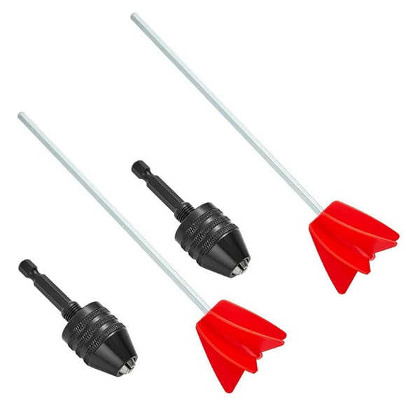2X Paint Mixer & Epoxy Mixer Attachment with 1/4Inch Hex Shank Drill Chuck for Mixes Epoxy Resin,Latex,Oil Paints