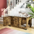 thumbnail image 3 of MIDODO Cat Litter Box Enclosure, Hidden Litter Box Furniture with Scratching Pad Cat Washroom Cat House Table for Living Room, 3 of 8