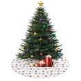 thumbnail image 3 of 30 Inch Christmas Tree Skirt – Velvet Plush Tree Mat, Soft Thickened Polyester with Red Ties, Single-Sided Printing, Available in 30in/36in/48in, Perfect for Holiday Xmas Tree Decoration, 3 of 7