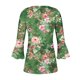 thumbnail image 4 of Camisetas de Cuello en V Mujeres, Impreso 3/4 Manga Blusa Casual Hecha de Cómodo Estante de Imitación para Toda la Temporada de Uso Diario, Camisetas Casuales de Mujer, 4 of 5