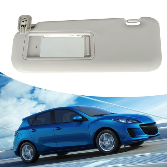 LABLT Beige Front Left Driver Side Sunshade Sun Visor for 2010-2013 Mazda 3 Hatchback BBM2-69-320C-75