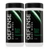 Defense Soap All Natural Peppermint Body Wipes 2PK with Tea Tree Oil | Wrestling, Combat, Camping, Gym, Post Workout Shower Wipes for Men and Women. 40 Count (Pack of 2)