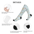 thumbnail image 5 of Lsque Space With Dino Astronauts Pattern Sport Compression Socks for Men & Women 15-20 mmHg Knee High Nurse Pregnant Running Medical and Travel Athletic, 5 of 6