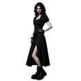 thumbnail image 4 of LIIPEE Womens Halloween Gothic Dark Elegant Short Sleeve Lace Square Neck Blouse,XS-L, 4 of 9