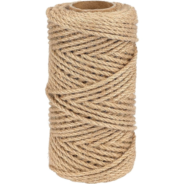 Cuerda de hilo de yute de 4 mm, cuerda de cáñamo de 50 metros, cuerda de jardín para bricolaje, jardinería, embalaje