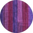 thumbnail image 1 of Ahgly Company Indoor Round Abstract Purple Contemporary Area Rugs, 6' Round, 1 of 4