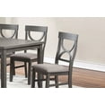 thumbnail image 6 of Modern Grey 6pc Dining Set Round Table 4 Chairs Bench Classic Design Wooden Fabric Cushion Seats Chairs Dining Room Furniture, 6 of 8