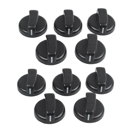 10 PCS Kitchen Black Plastic Gas Stove Cooker Control Knobs